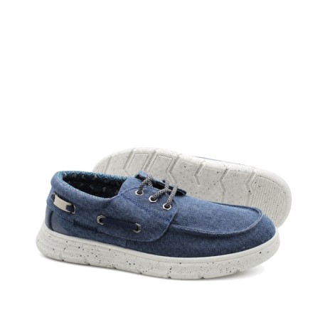 nautico hombre tela con cordones