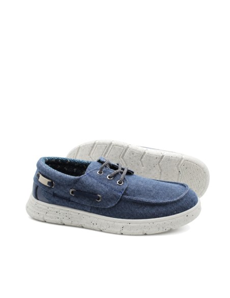 nautico hombre tela con cordones