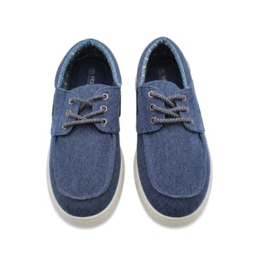zapato nautico hombre denim azul