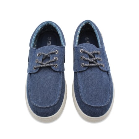 zapato nautico hombre denim azul