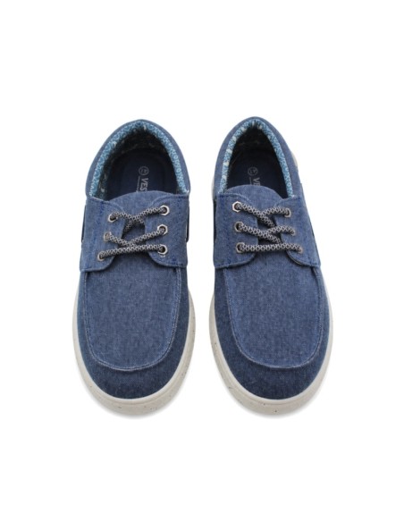 zapato nautico hombre denim azul