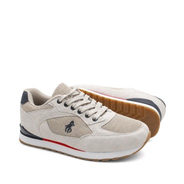 zapatillas casual hombre gris y AZUL MARINO detalle lateral