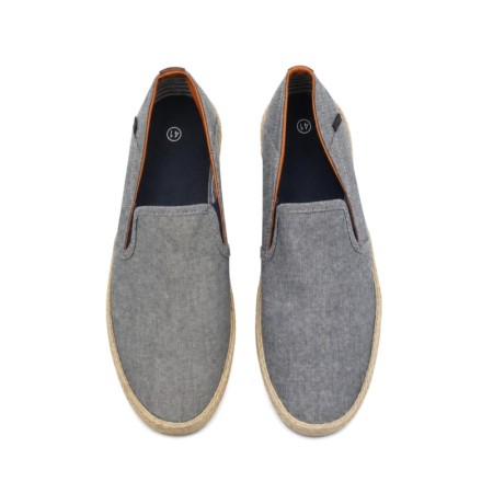 zapatilla alpargata hombre vista superior tejido efecto vaquero