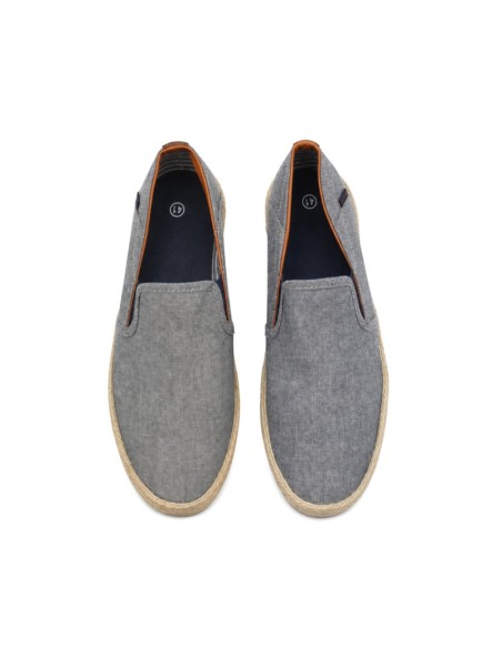 zapatilla alpargata hombre vista superior tejido efecto vaquero