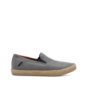 zapatilla alpargata hombre vaquera lateral con suela de esparto