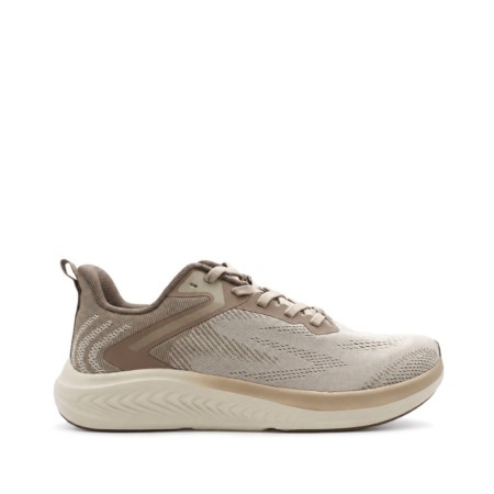 Zapatilla deportiva taupe de horma ancha