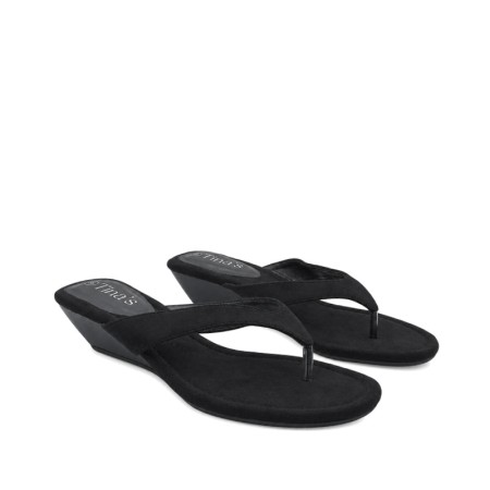 sandalia negra mujer estilo kitten heel verano