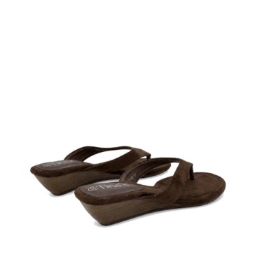 sandalia de dedo color marrón casual mujer