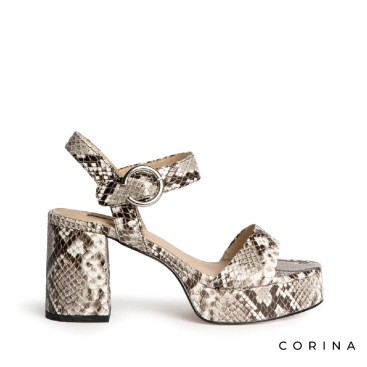 Sandalias serpiente tacón ancho Corina M6300