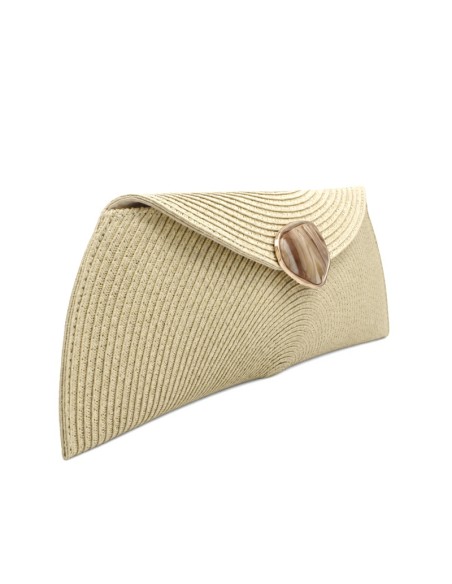 Bolso clutch beige elegante para invitada