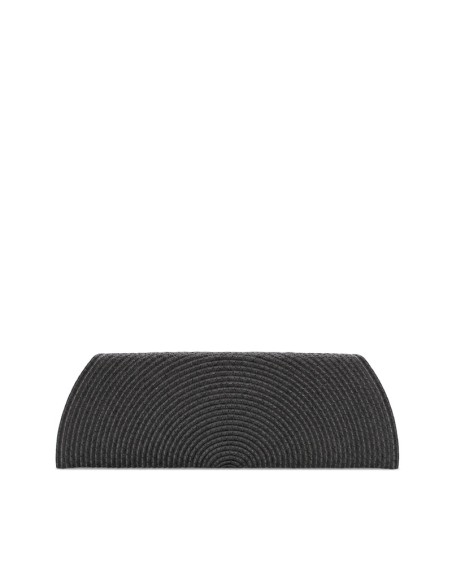 Bolso rafia negro alargado para invitada