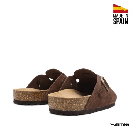 Zuecos Santana99 de serraje con hebilla ajustable