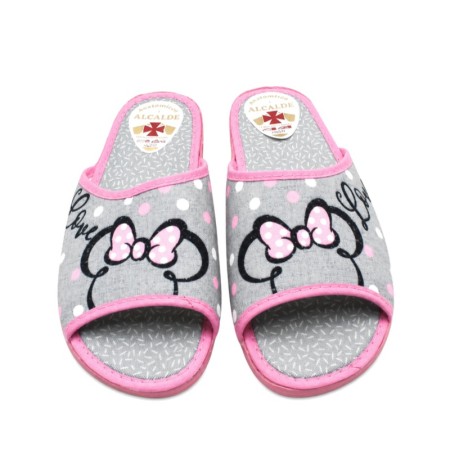 Zapatilla de estar por casa verano gris minnie