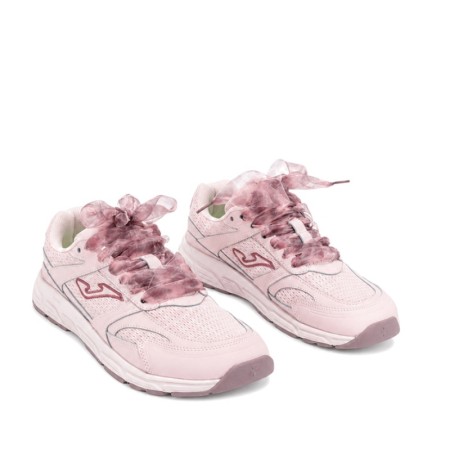 Zapatillas barefoot mujer rosa con puntera amplia y charm decorativo