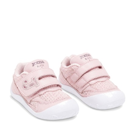 Zapatillas Joma Baby Barefoot rosa con puntera amplia y suela blanca