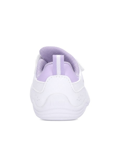 Talón acolchado de zapatillas Puma Kitten bebé en blanco y lila