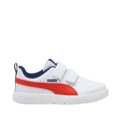 Puma Courtflex V3 V PS Blanco-Azul-Rojo