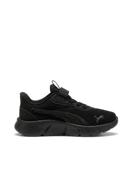 Zapatillas Puma FlexFocus Modern AC+ negras infantiles con velcro y cordones elásticos