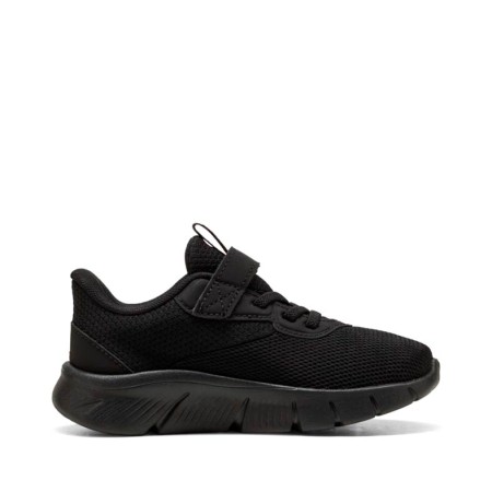 Puma FlexFocus Modern negras infantiles con suela flexible y cierre adherente