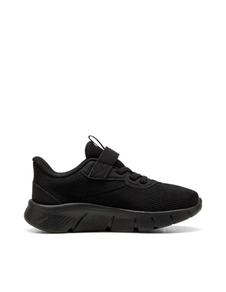 Puma FlexFocus Modern negras infantiles con suela flexible y cierre adherente