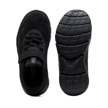 Zapatillas Puma FlexFocus Modern negras vistas desde arriba con suela de EVA