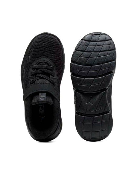 Zapatillas Puma FlexFocus Modern negras vistas desde arriba con suela de EVA