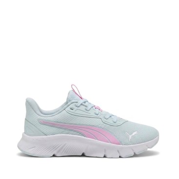 Zapatillas Puma FlexFocus Lite Modern aguamarina y rosa con cordones y suela blanca