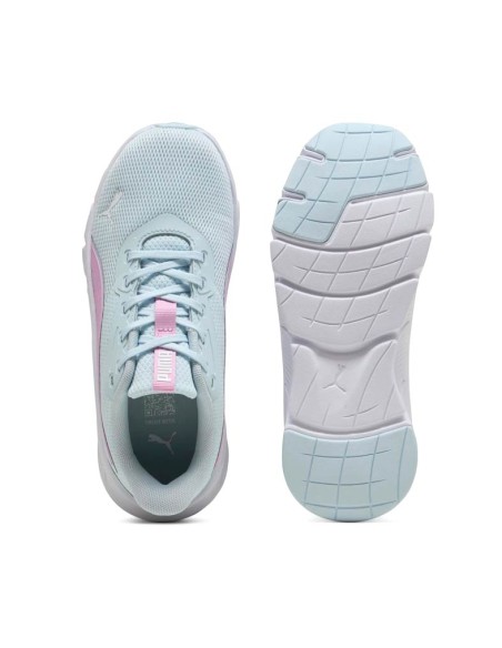 Puma FlexFocus Lite Modern aguamarina y rosa vistas desde arriba con suela zonificada