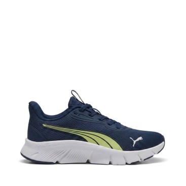 Zapatillas Puma FlexFocus Lite Modern JR azul marino con cordones y suela blanca