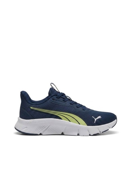Zapatillas Puma FlexFocus Lite Modern JR azul marino con cordones y suela blanca
