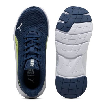 Puma FlexFocus Lite Modern JR azul marino vistas desde arriba con suela zonificada