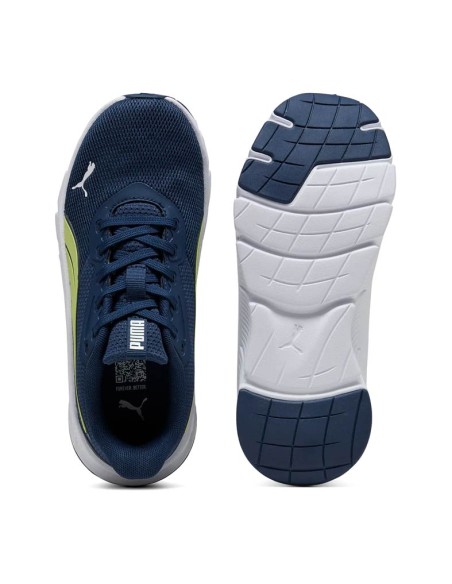 Puma FlexFocus Lite Modern JR azul marino vistas desde arriba con suela zonificada