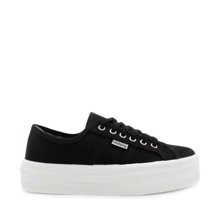 zapatillas victoria negras con plataforma