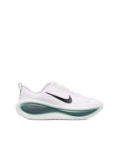Nike Vomero Plus hombre blanca con mediasuela ZoomX verde petróleo vista lateral