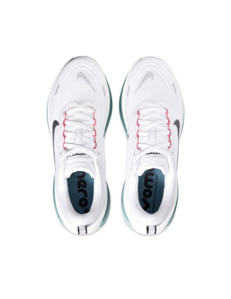 Nike Vomero Plus hombre blancas vistas desde arriba con plantilla interior verde