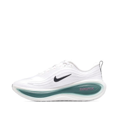Nike Vomero Plus hombre blanca y verde petróleo vista lateral exterior