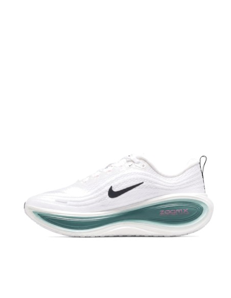 Nike Vomero Plus hombre blanca y verde petróleo vista lateral exterior