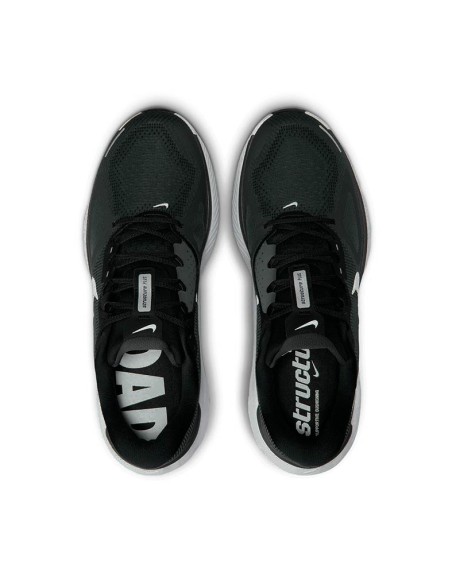 Vista superior de Nike Structure Plus hombre negra con cordones