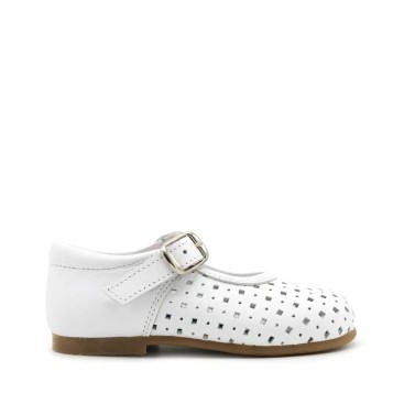 Zapato Blanco Niña calado