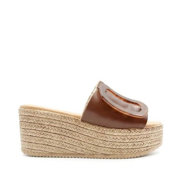Chanclas Mujer Plataforma con hebilla