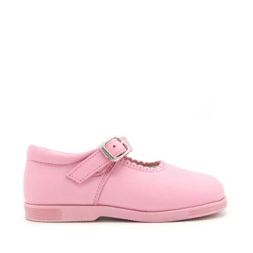 zapatos niña rosas de piel