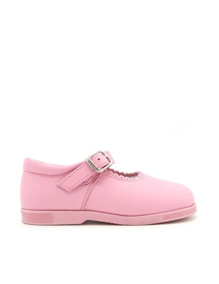 zapatos niña rosas de piel
