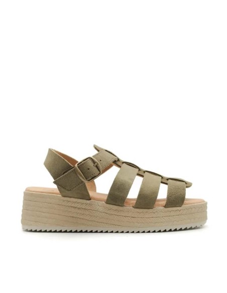 sandalias plataforma verde​
