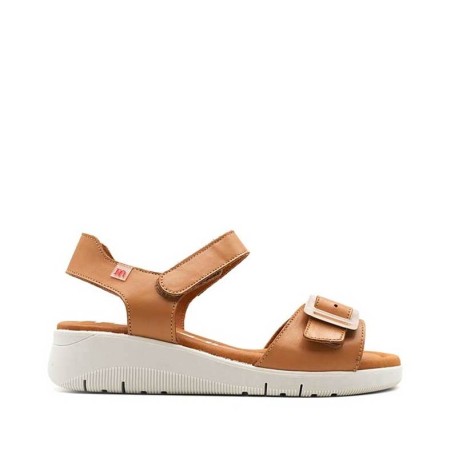 Sandalia deportiva cuero con hebilla