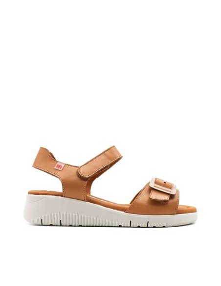 sandalias cuero cuña de piel