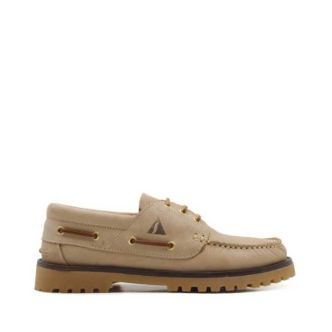 nauticos beige​ de piel nobuck