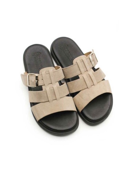 chanclas romanas mujer tiras anchas piel