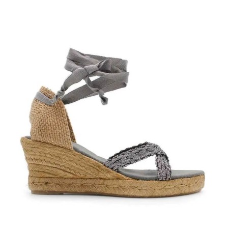 Sandalias Con Tiras plata