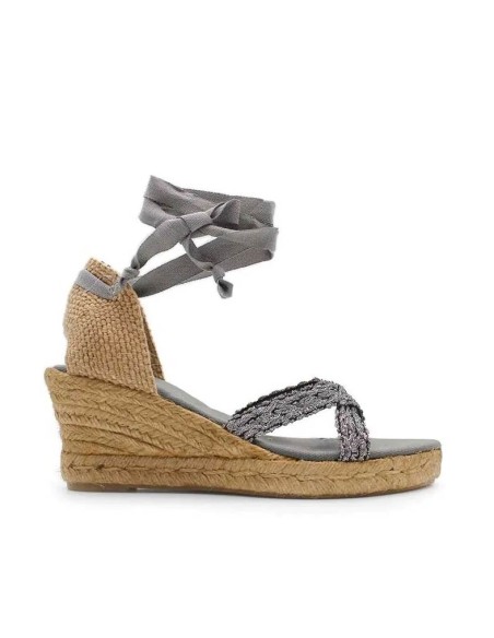 Sandalias Con Tiras plata