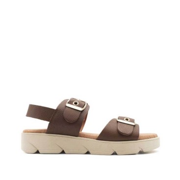 sandalias marrones cómodas plataforma